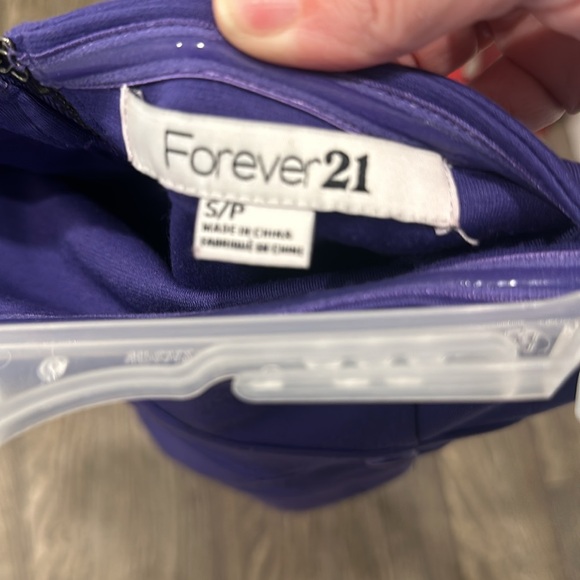 Forever 21 Purple Strapless Scuba Dress - Picture 3 of 3